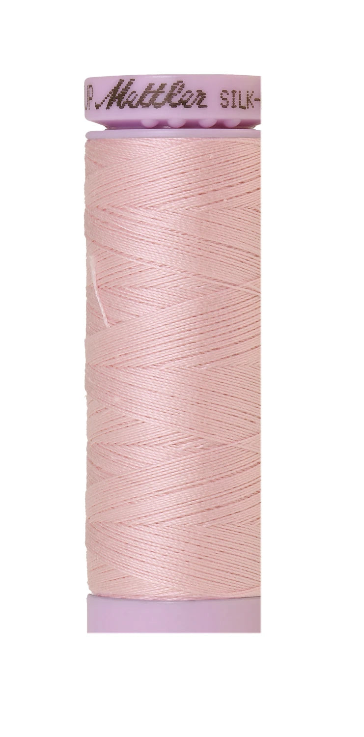 Mettler 0085 Silk-Finish 50wt Solid Cotton Thread 164yd/150M Parfait Pink