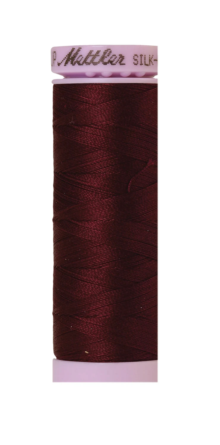 Mettler 0111 Silk-Finish 50wt Solid Cotton Thread 164yd/150M Beet Red
