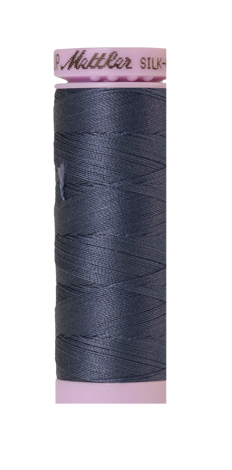 Mettler 0311 Silk-Finish 50wt Solid Cotton Thread 164yd/150M Blue Shadow