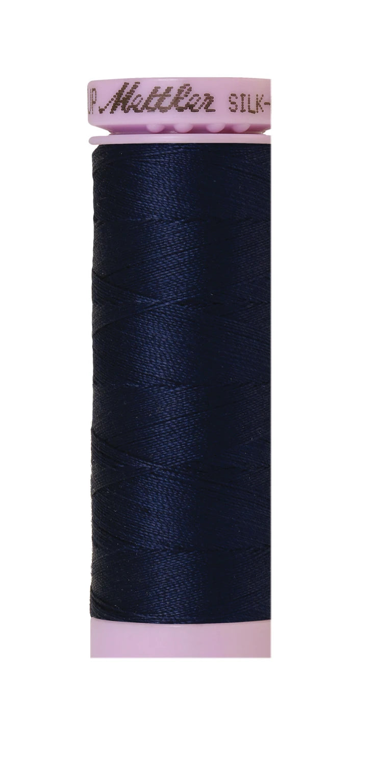 Mettler 0825 Silk-Finish 50wt Solid Cotton Thread 164yd/150M Navy