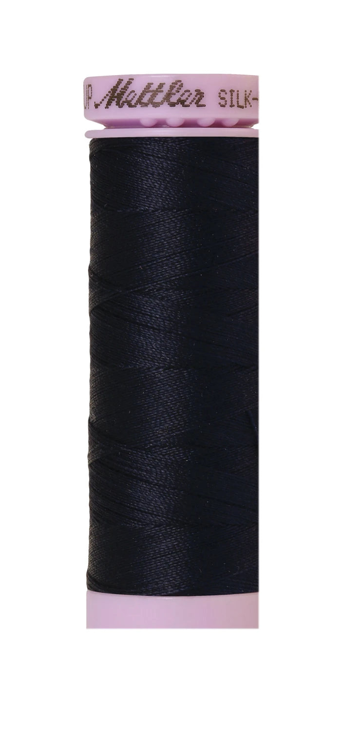 Mettler 0827 Silk-Finish 50wt Solid Cotton Thread 164yd/150M Dark Blue