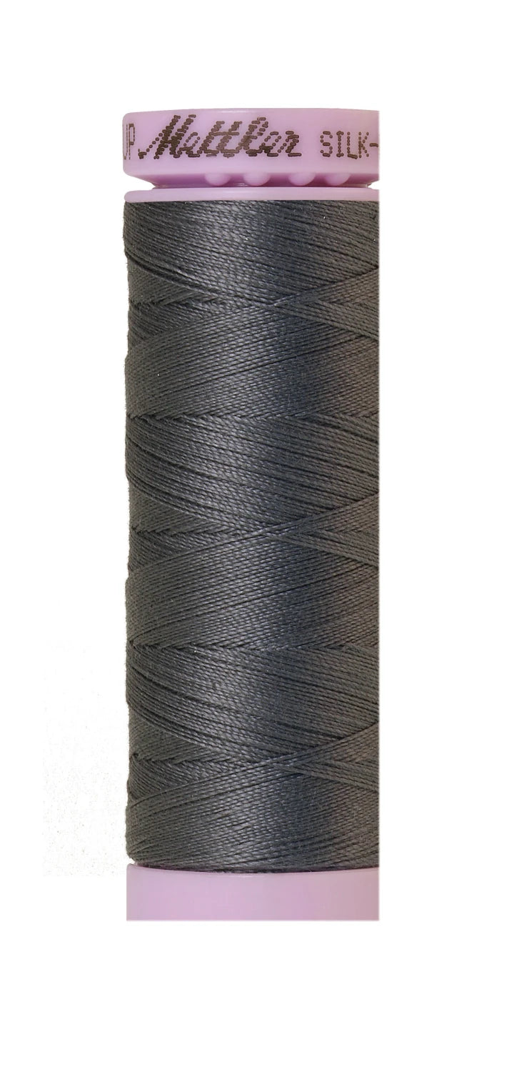 Mettler 0878 Silk-Finish 50wt Solid Cotton Thread 164yd/150M Mousy Gray