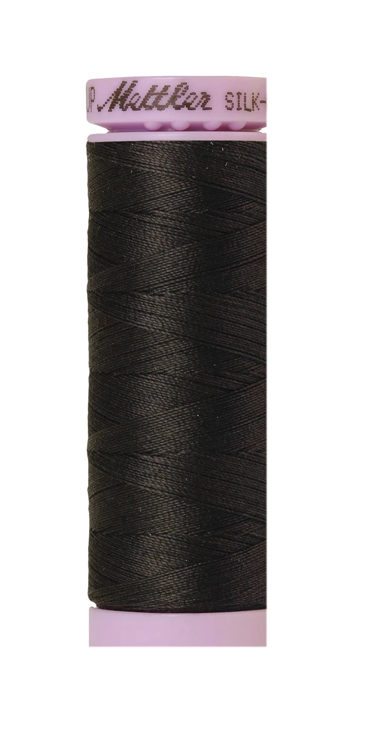 Mettler 1282 Silk-Finish 50wt Solid Cotton Thread 164yd/150M Charcoal