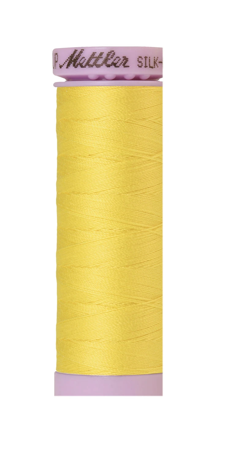 Mettler 3507 Silk-Finish 50wt Solid Cotton Thread 164yd/150M Lemon Zest