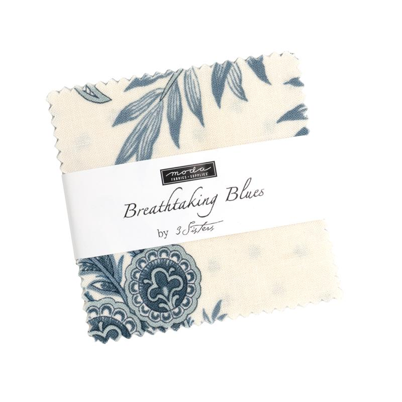 Breathtaking Blues Mini Charm 2 1/2" Squares