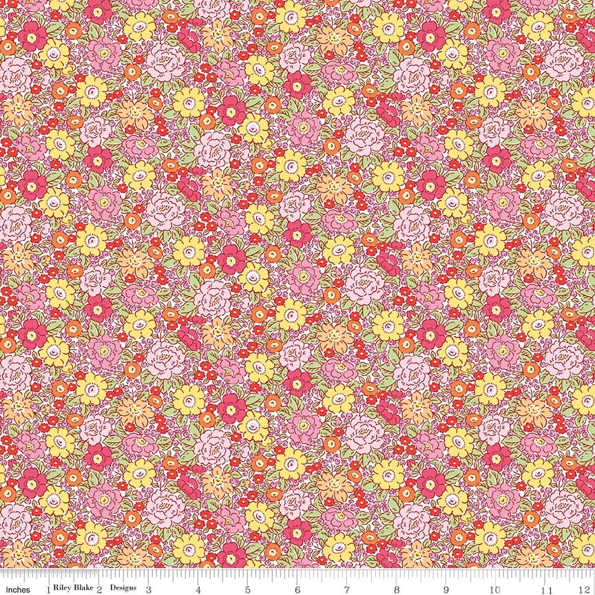 Traditional 30's Floral Pink