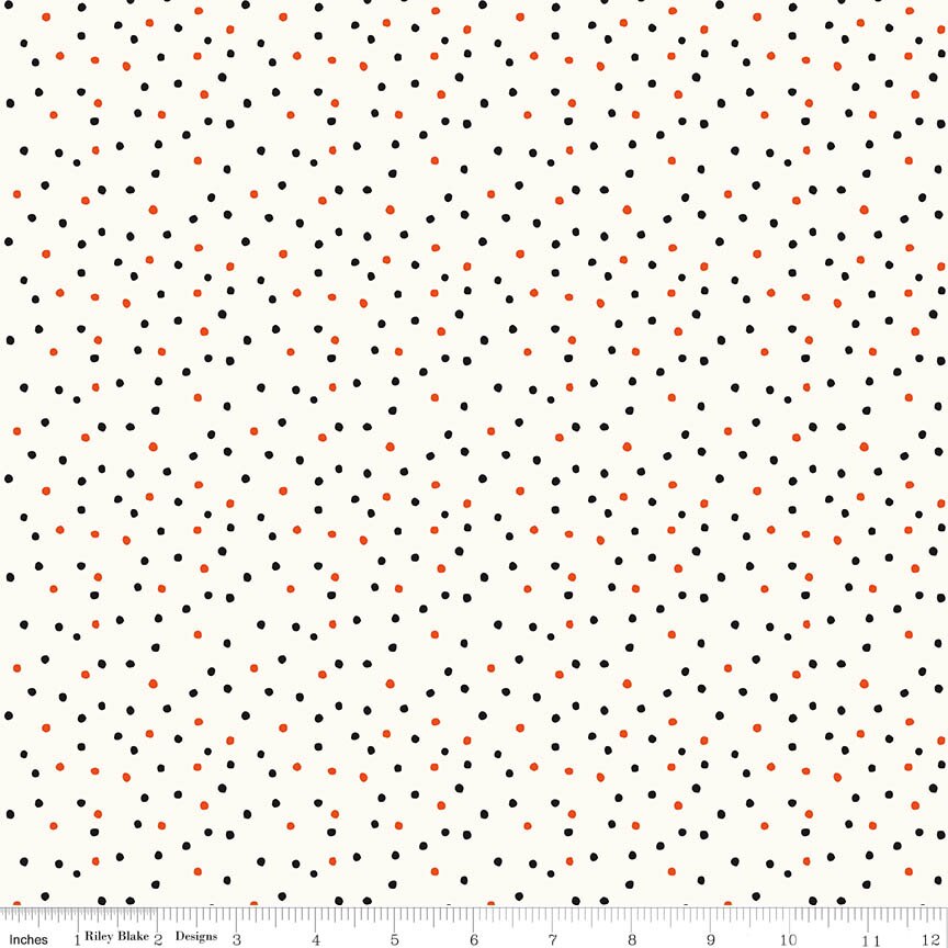 Vintage Boo Dots Vintage White