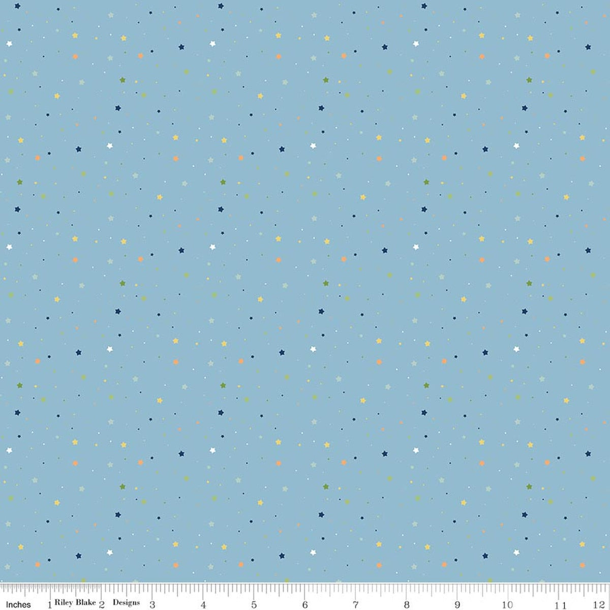 Love You to the Moon Flannel Stars Blue