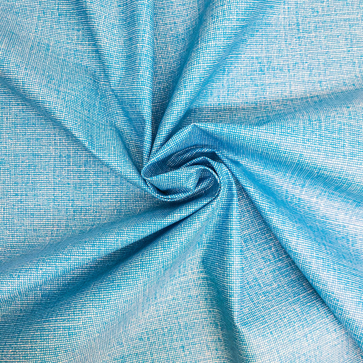 Splash Laminate Cotton Fabric - BlueJay