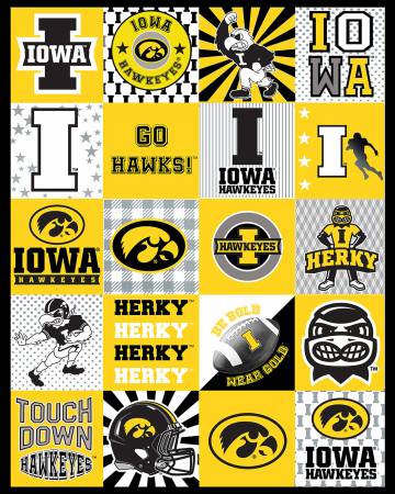 Iowa T-Shirt Minky Panel 60in x 60in IA1362
