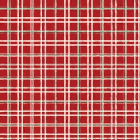 Mistletoe & Holly Plaid Barn Red 805100