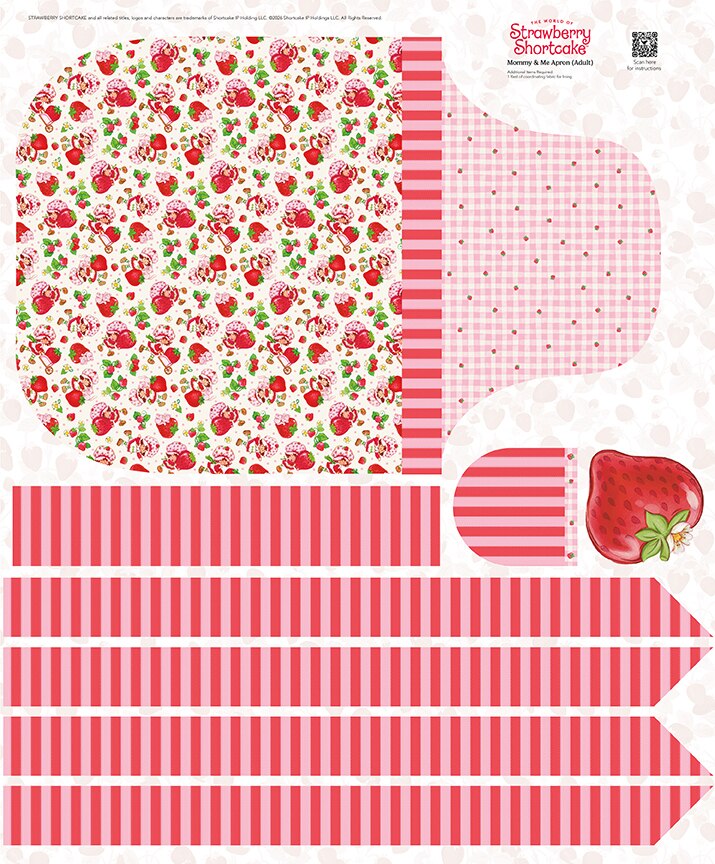The World of Strawberry Shortcake Adult Apron Panel