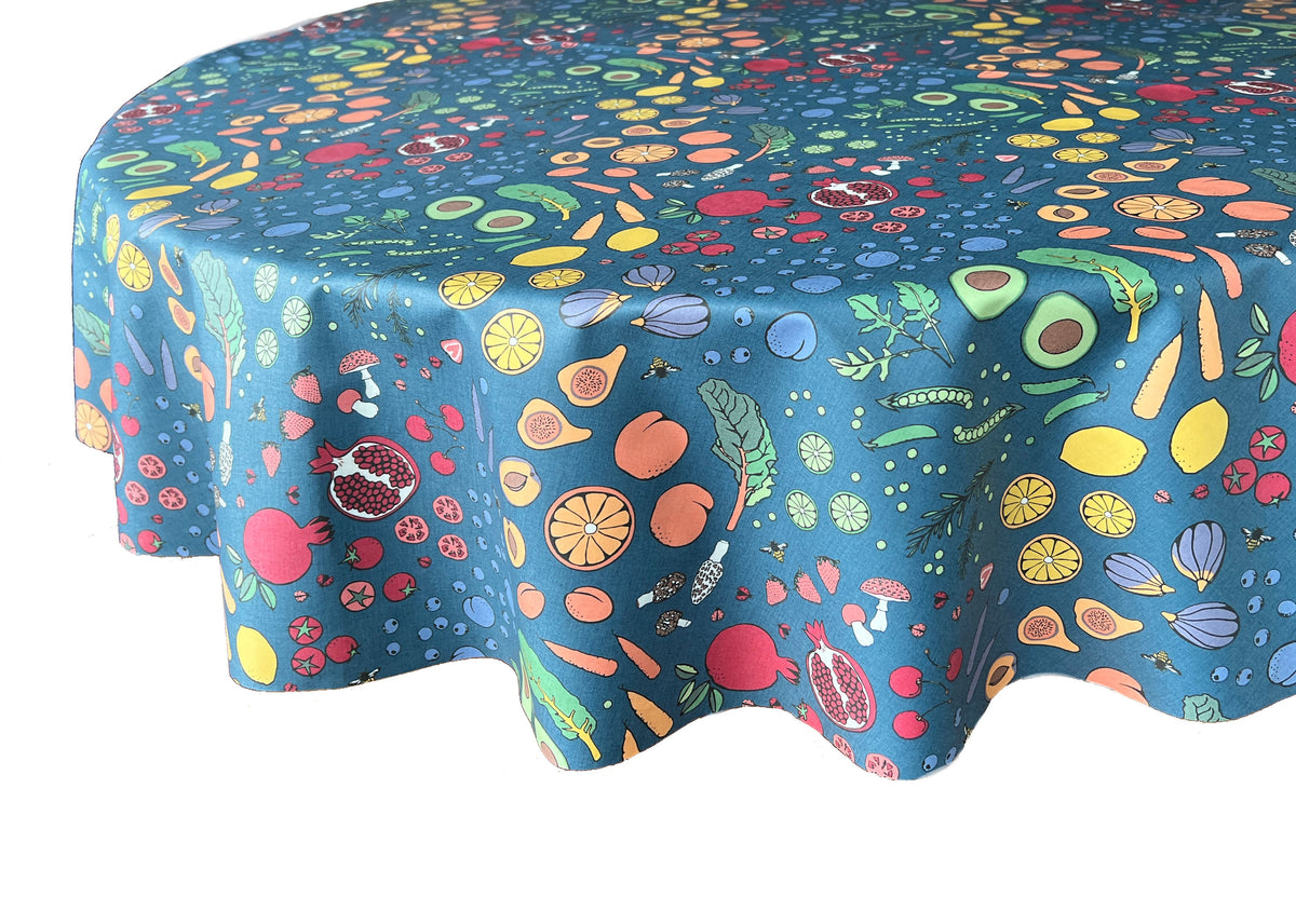 Splash Laminate Cotton Fabric - Kale Veggies