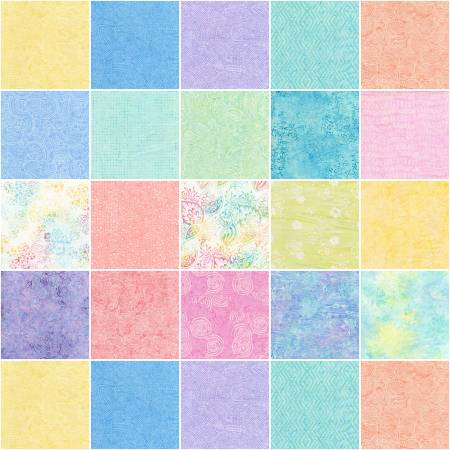 10" Squares Tonga Batik Shortcake Icing 20 pieces per bundle