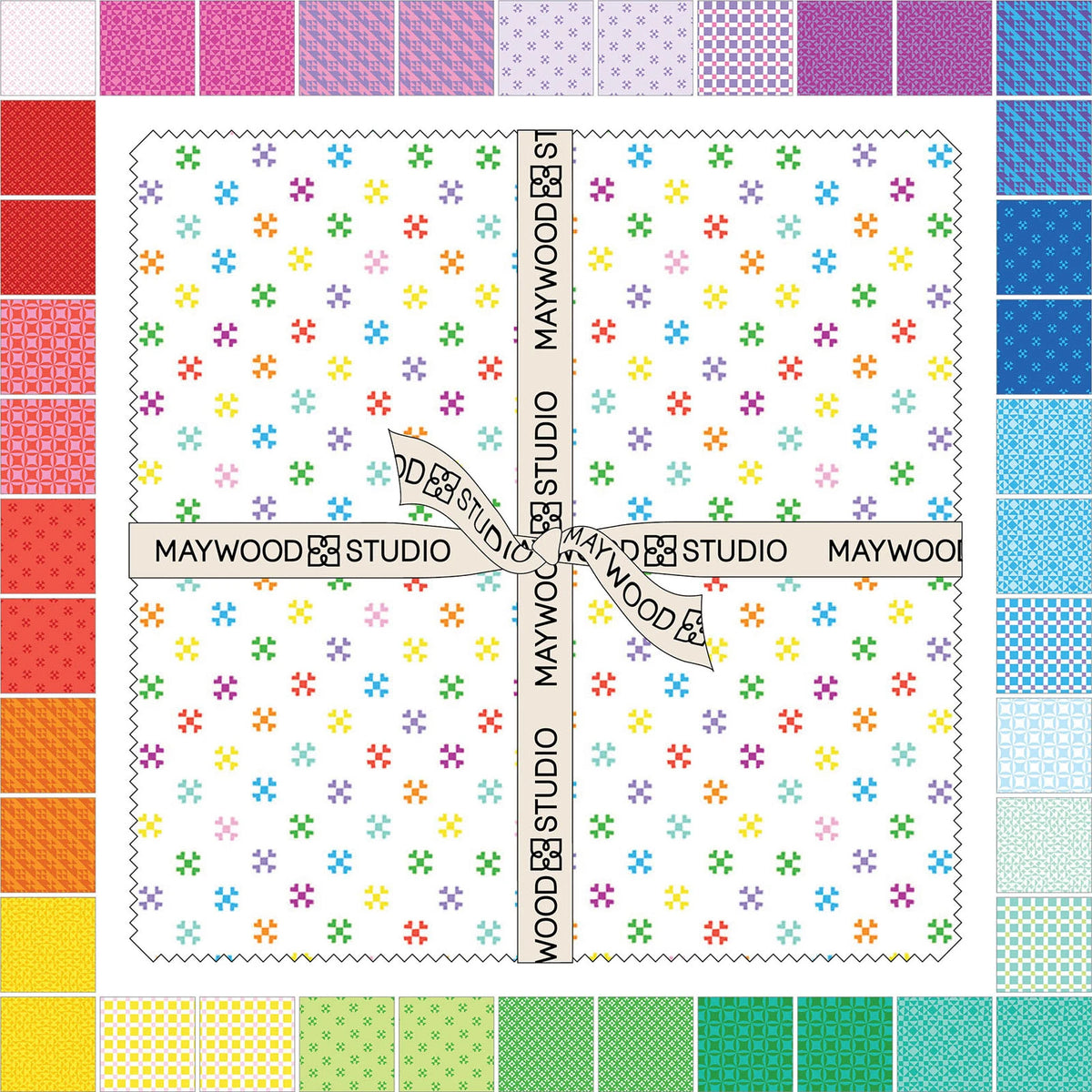 10" Squares Colorblock Party 42 pieces per bundle