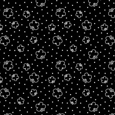 Shadow Blooms Black Butterflies & Dots 5347
