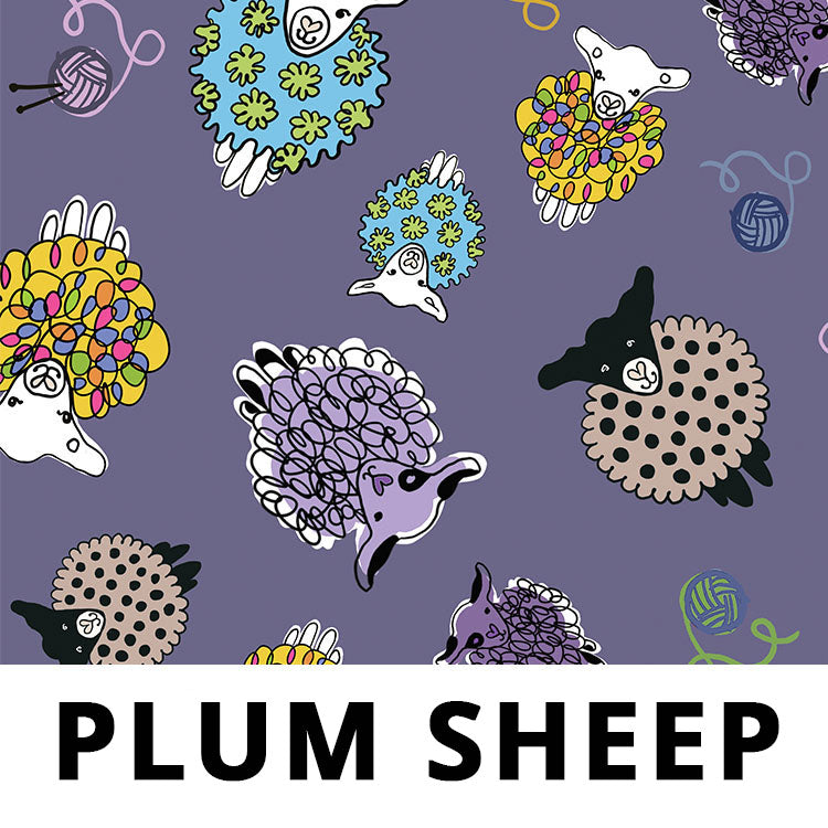 Splash Laminate Cotton Zipper Pouch Sewing Kit - Sheep