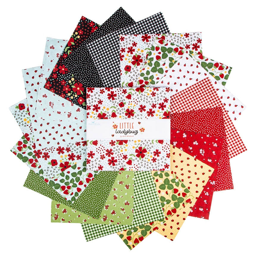 Little Ladybug 10 inch Fabric Squares