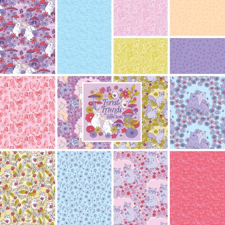 10in Squares Forest Friends Organic