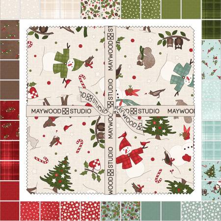 10in Squares Snowtop Mountain Flannel 42pcs/bundle