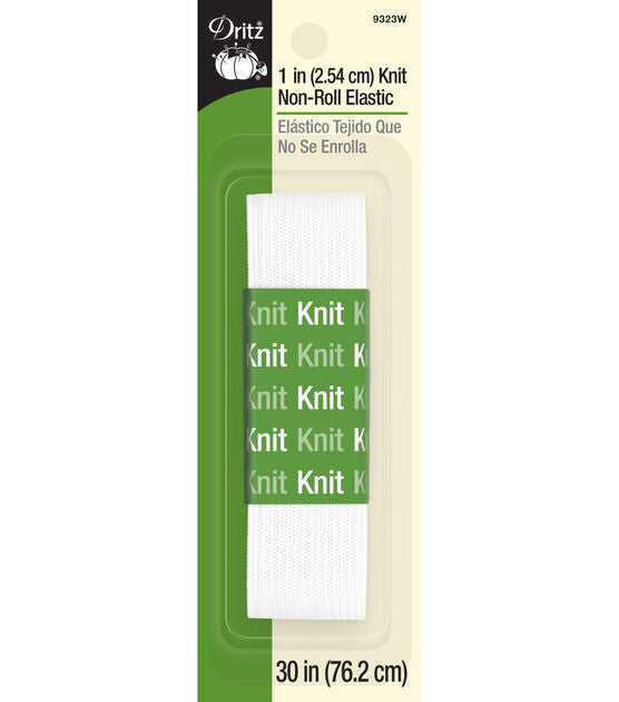 Dritz 1 inch white non-roll knit elastic