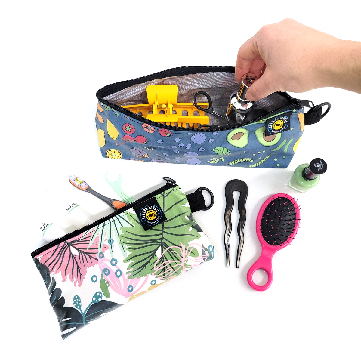 Splash Laminate Cotton Zipper Pouch Sewing Kit - Ballard
