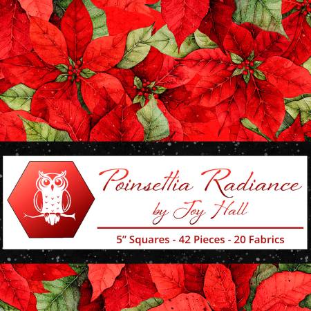 5in Squares Poinsettia Radiance 42pcs
