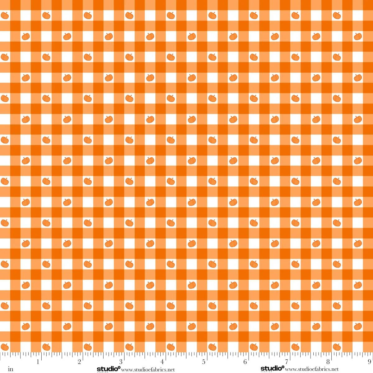I Made A Boo-Boo Gingham Pumpkins Fabric 806324
