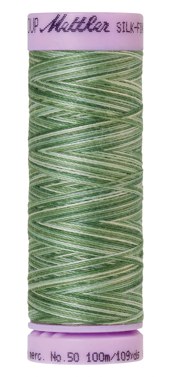 Mettler 9819 Silk-Finish 50wt Variegated Cotton Thread 109yd/100M Spruce Pines