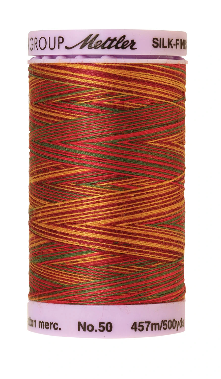 Mettler 9851 Silk-Finish 50wt Variegated Cotton Thread 500yd/457M Poppy Garden
