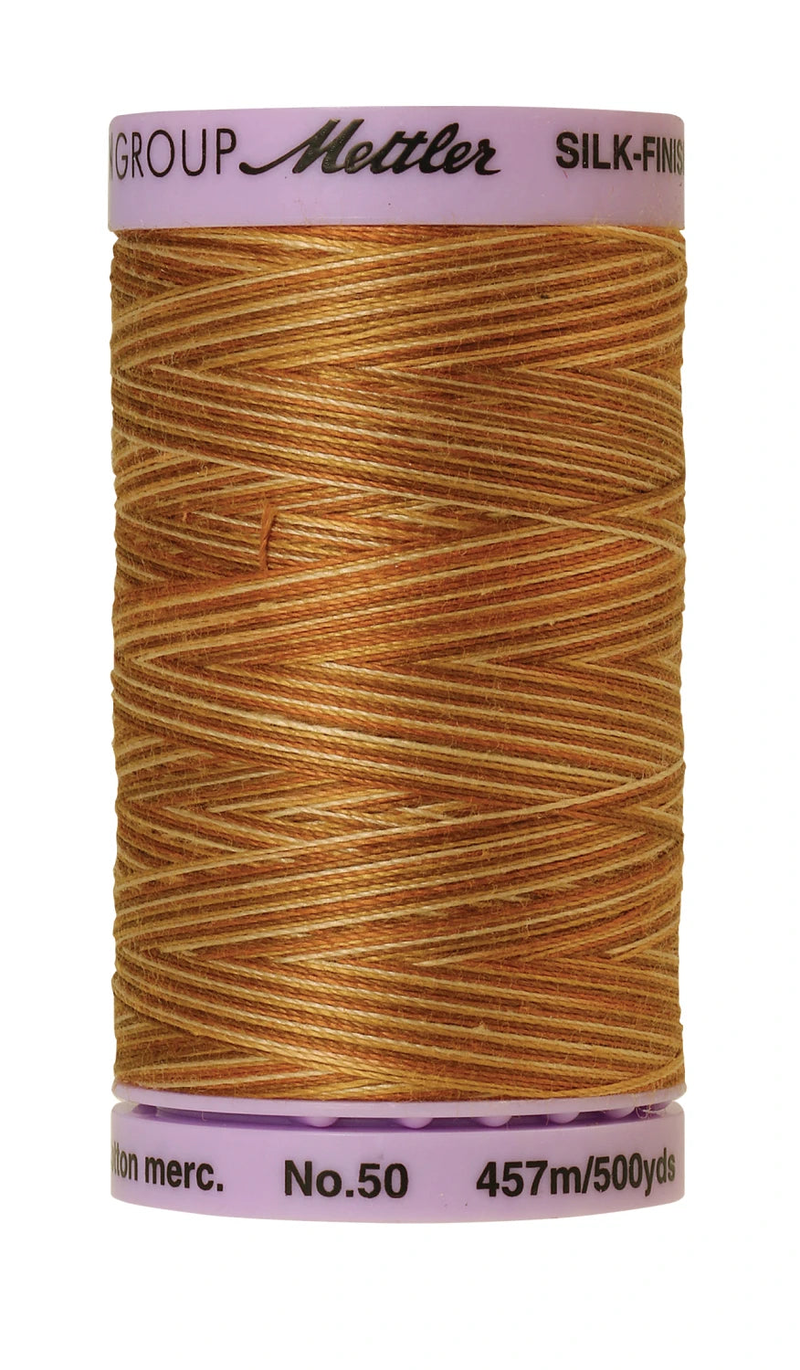 Mettler 9853 Silk-Finish 50wt Variegated Cotton Thread 500yd/457M Iced Coffee