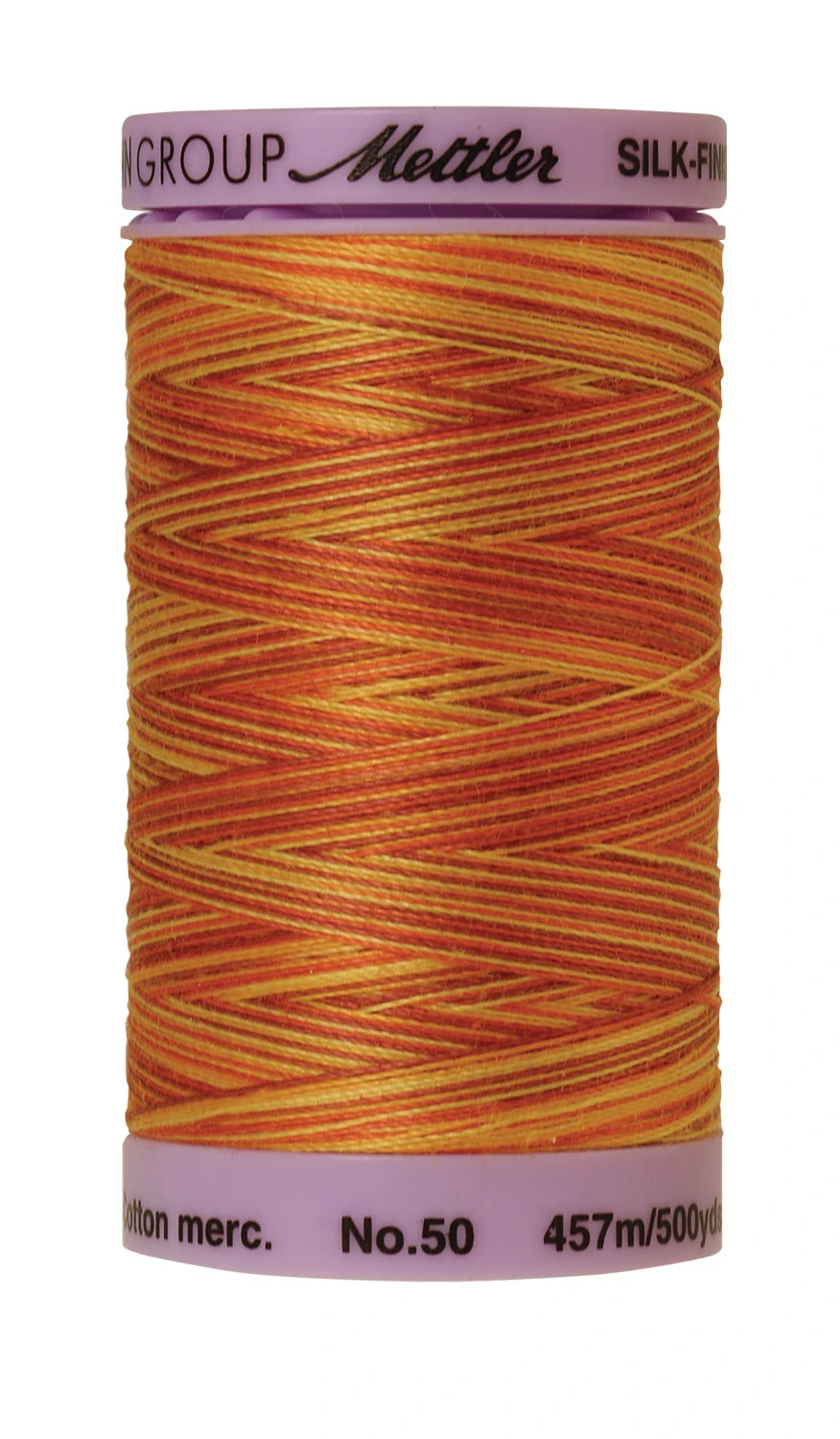 Mettler 9858 Silk-Finish 50wt Variegated Cotton Thread 500yd/457M Falling Leaves