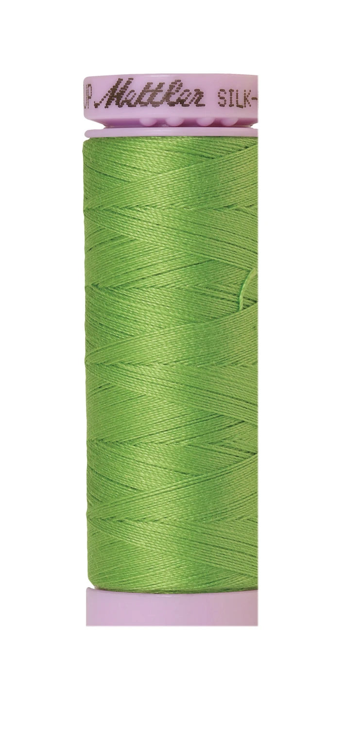Mettler 164YD 0092 Silk-Finish 50wt Solid Cotton Thread 164yd/150M Bright Mint
