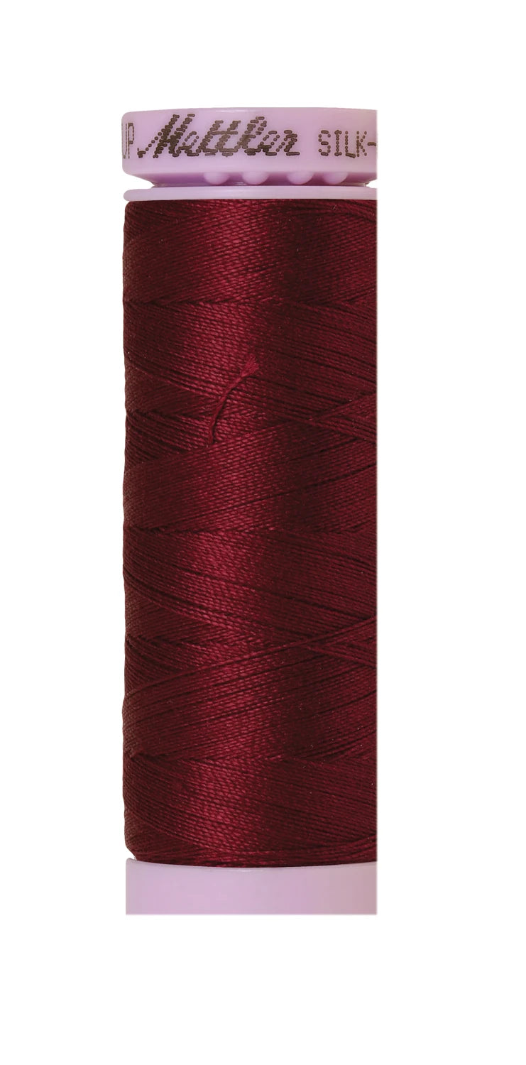 Mettler 0109 Silk-Finish 50wt Solid Cotton Thread 164yd/150M Bordeaux