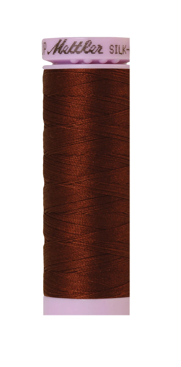 Mettler 0173 Silk-Finish 50wt Solid Cotton Thread 164yd/150M Friar Brown