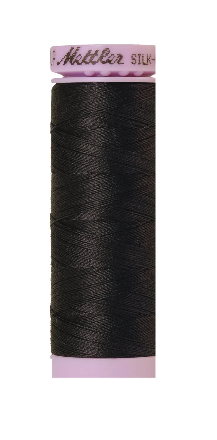 Mettler 0348 Silk-Finish 50wt Solid Cotton Thread 164yd/150M Mole Gray
