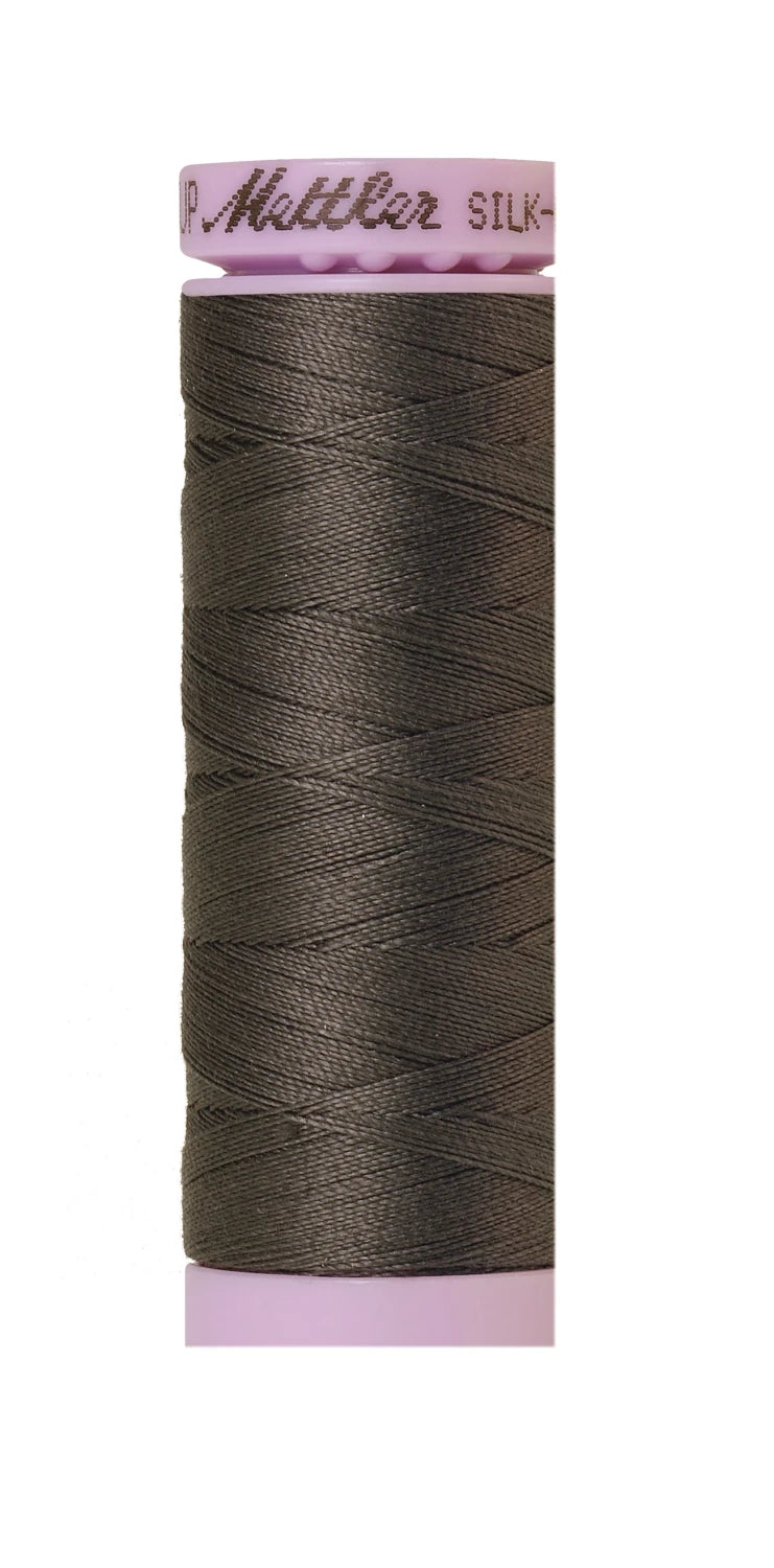 Mettler 0416 Silk-Finish 50wt Solid Cotton Thread 164yd/150M Dark Charcoal