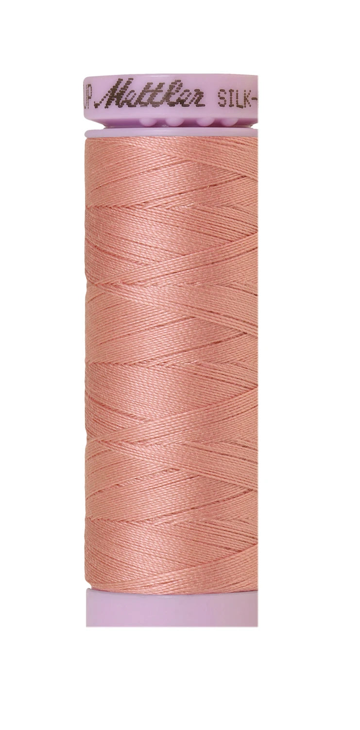 Mettler 0637 Silk-Finish 50wt Solid Cotton Thread 164yd/150M Antique Pink