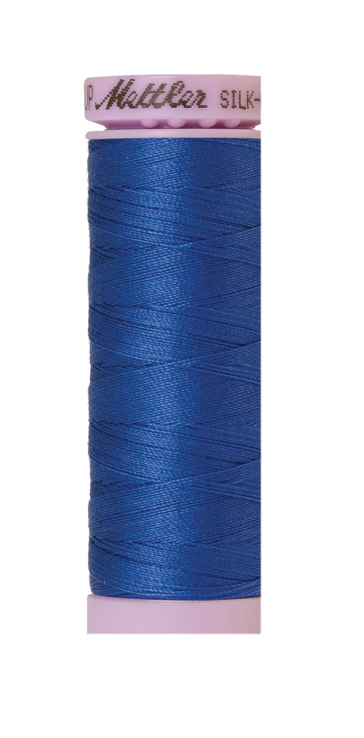 Mettler 0815 Silk-Finish 50wt Solid Cotton Thread 164yd/150M Cobalt Blue