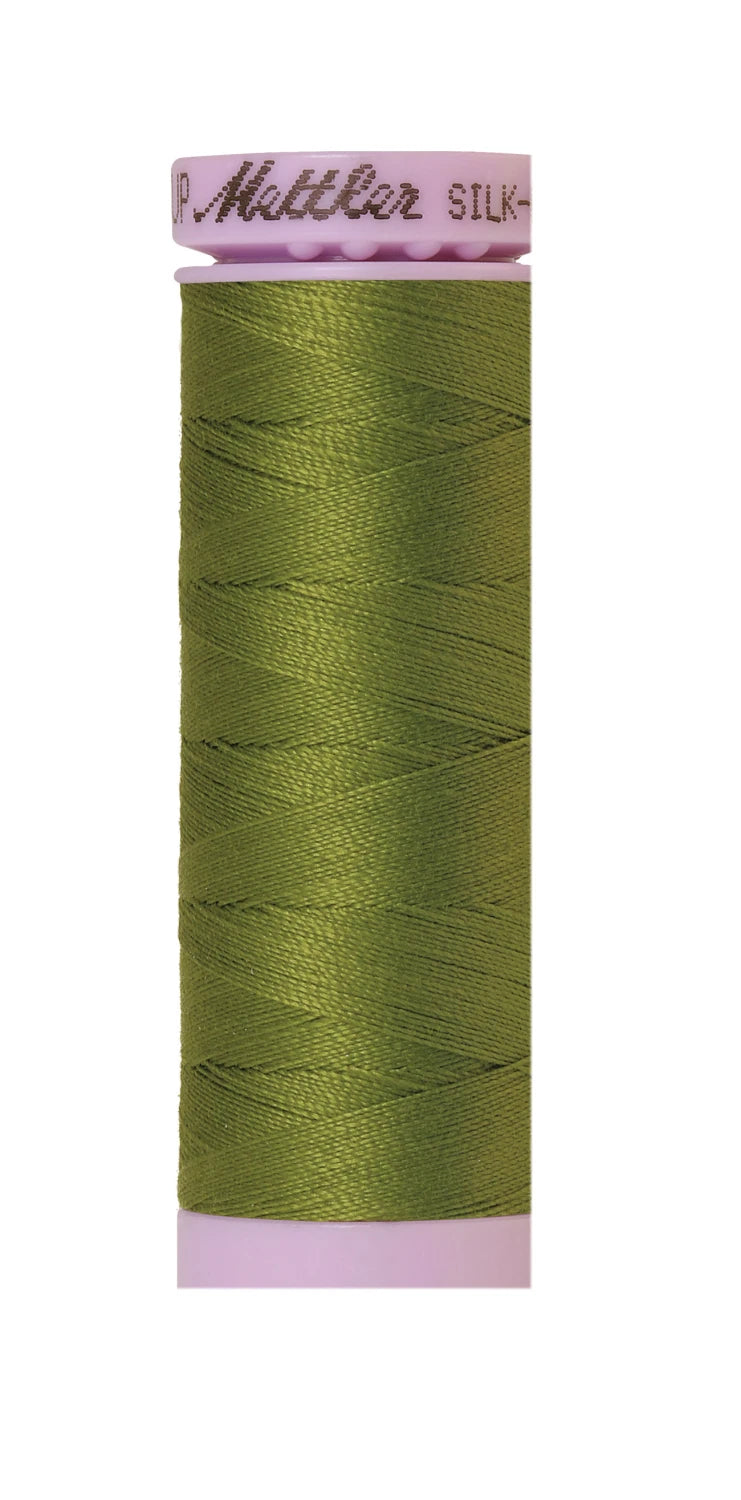 Mettler 0882 Silk-Finish 50wt Solid Cotton Thread 164yd/150M Moss Green
