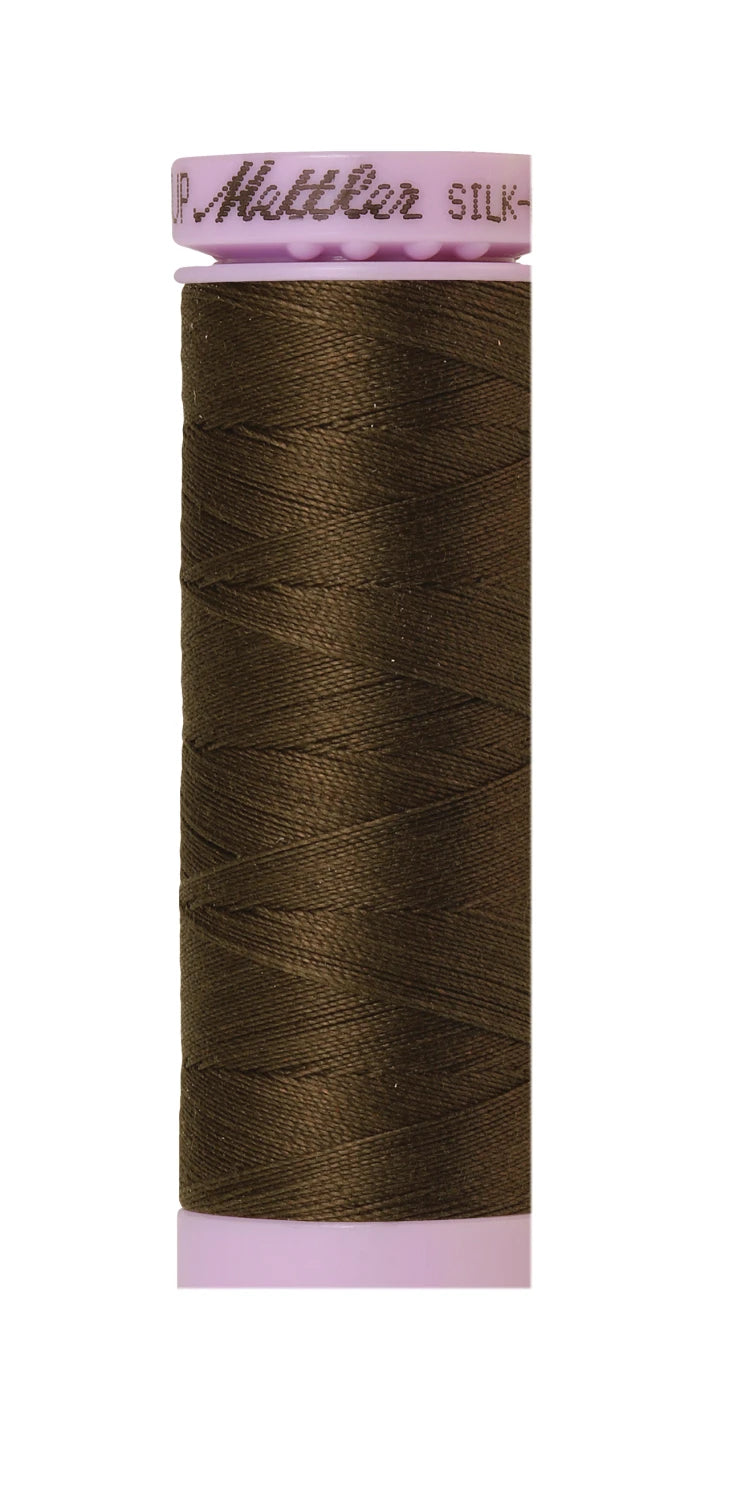 Mettler 1043 Silk-Finish 50wt Solid Cotton Thread 164yd/150M Olive