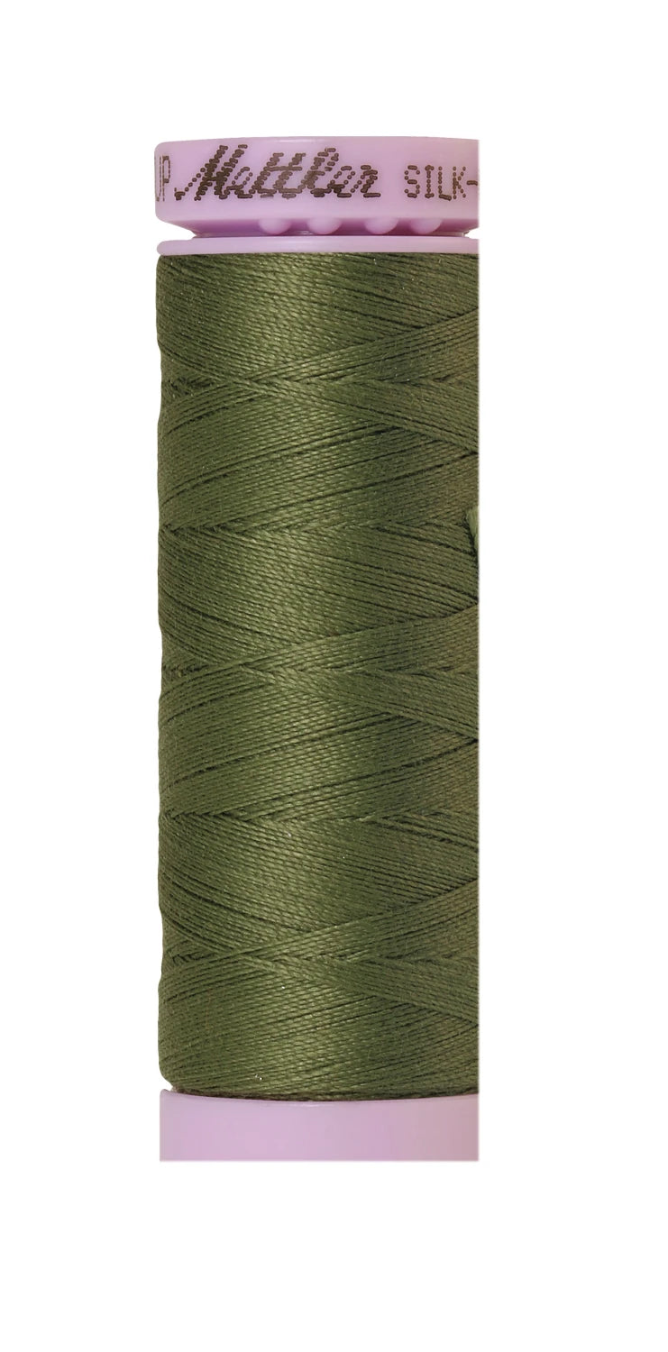 Mettler 1210 Silk-Finish 50wt Solid Cotton Thread 164yd/150M Seagrass