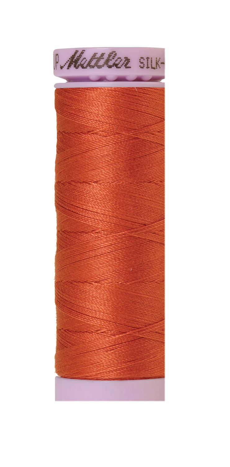 Mettler 1288 Silk-Finish 50wt Solid Cotton Thread 164yd/150M Reddish Ocher