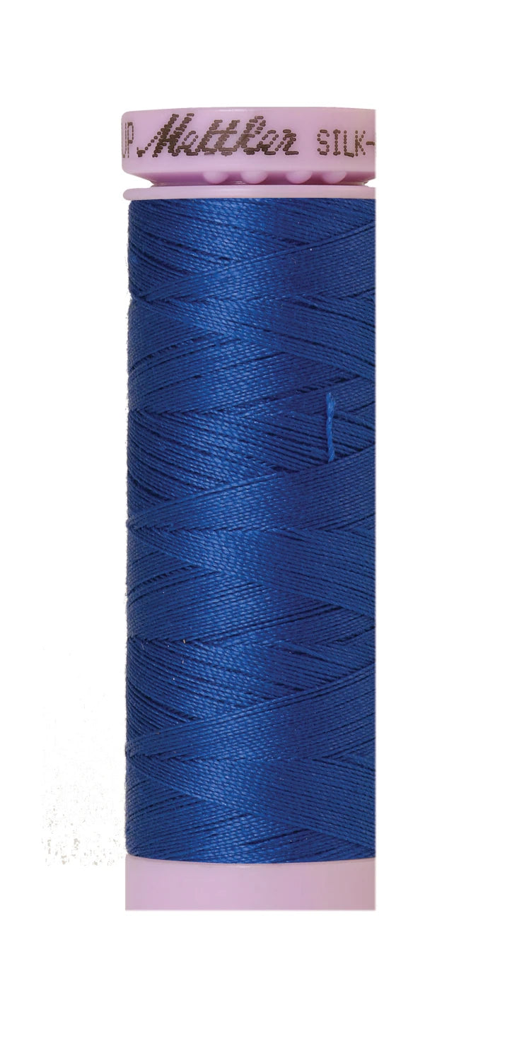 Mettler 1303 Silk-Finish 50wt Solid Cotton Thread 164yd/150M Royal Blue