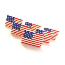 American Flag Buttons 6 pc