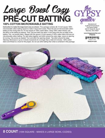 Bowl Cozy Pre Cut Batting Large 8ct