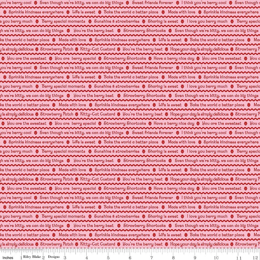 The World of Strawberry Shortcake Text Pink