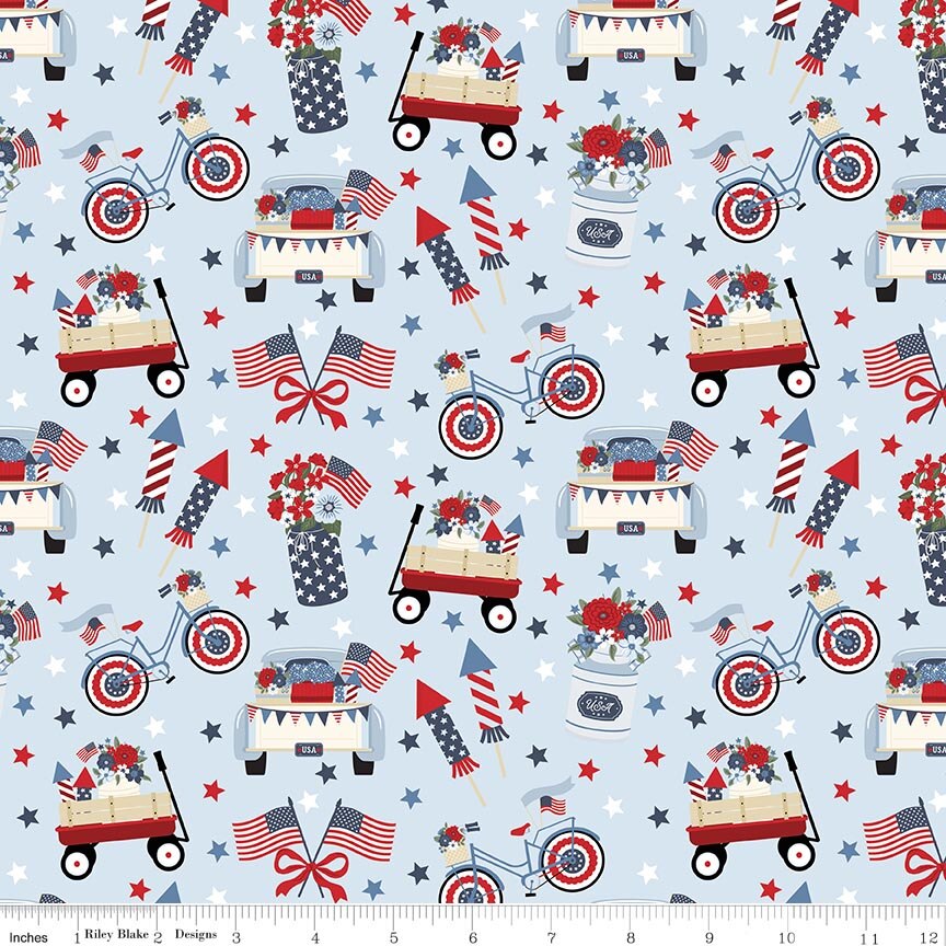 Hooray for the USA Main Light Blue
