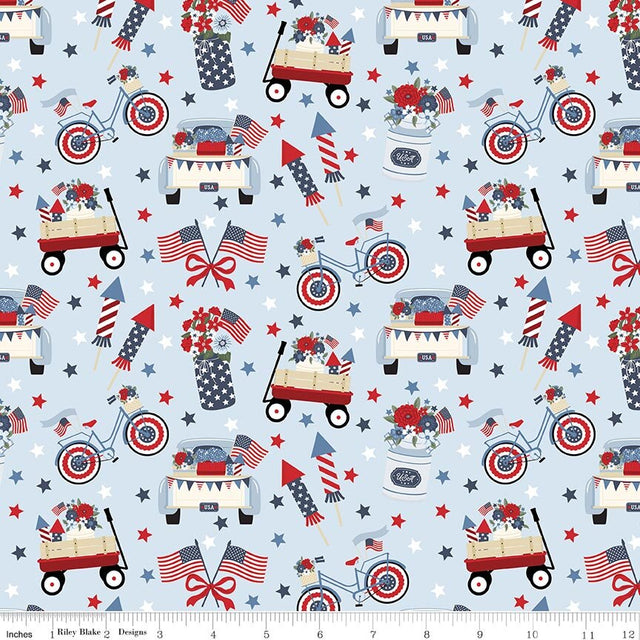 Hooray for the USA Main Light Blue