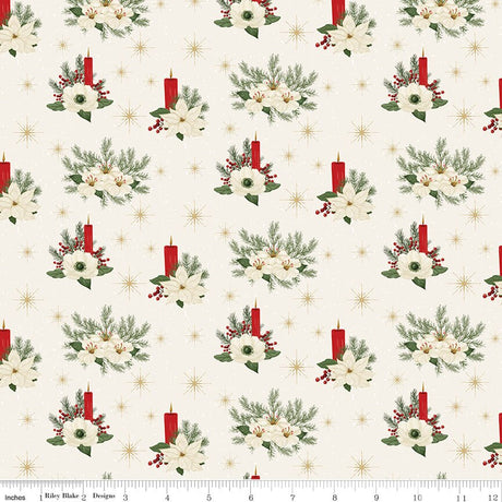 Peace on Earth Candle Flowers Cream